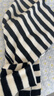 沐霓慵懶設計感時(shí)髦針織連帽大披肩女圍巾秋冬保暖條紋外搭坎肩潮流 針織連帽大披肩 黑白條紋 曬單實(shí)拍圖