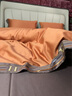 水星純棉高端出口加拿大100%純棉240支長(cháng)絨棉四件套床上用品床單 高級橙【正品240支全棉長(cháng)絨棉】 1.8*2.0床單款四件套被套2.0*2.3 曬單實(shí)拍圖
