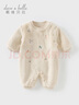 戴維貝拉（DAVE＆BELLA）初生嬰兒衣服毛絨寶寶連體衣幼童爬服哈衣冬裝新款小童包屁衣 米色【現(xiàn)貨】 90cm （建議身高80-90cm） 曬單實拍圖
