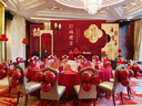 海藍格訂婚布置全套裝飾擺臺擺件女方家里新中式現場(chǎng)景結婚禮kt板背景墻 甜蜜佳緣-2.2M【花藝大全套款】 曬單實(shí)拍圖
