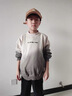 G.DUCKKIDS男童衛衣春秋款2024新款男孩中大兒童秋裝炸街痞帥長(cháng)袖打底衫上衣 灰色春秋款 160 建議150-160cm10-12歲 曬單實(shí)拍圖