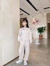 諾佳微淇女童秋裝運(yùn)動衛(wèi)衣衛(wèi)褲套裝2025新款春秋季兒童中大童休閑兩件套潮 米色 160 曬單實(shí)拍圖