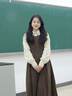 DAVEY MODE秋季穿搭女套裝2025年新款連衣裙背帶裙兩件套日系學(xué)院風(fēng)套裝女 襯衫+咖色背帶裙【兩件套】 M 90-99斤 曬單實(shí)拍圖