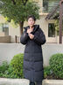 波司登（BOSIDENG）【反季】冬季羽絨服男女情侶款長款連帽新國標90絨運動時尚外套 【店長推薦】黑色8056 L 170/92A體重約130-150斤 曬單實拍圖