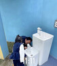 WEIJIESAM兒童幼兒園彩色陶瓷水龍頭大象卡通小象可愛(ài)洗手池臺盆冷熱水龍頭 白色龍頭冷熱進(jìn)水管 曬單實(shí)拍圖