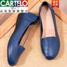 卡帝樂(lè )鱷魚(yú)舒適真皮媽媽鞋2025春秋新款軟底工作鞋真皮防滑舒適平底皮鞋中年 曬單實(shí)拍圖