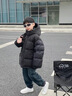 G.DUCKKIDS小黃鴨童裝兒童羽絨服男童冬裝加厚保暖外套潮流百搭外穿羽絨衣服 黑色 170 cm 曬單實(shí)拍圖