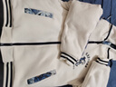 啄木鳥秋冬季外套男裝加絨夾克加厚棉衣服青少年學生潮棒球服羽休閑絨服 2307米白色加絨加厚 XL 約130-150斤 曬單實拍圖