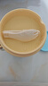 佳立方便攜水果杯高顏值沙拉杯帶叉勺子野餐雙層瀝水保鮮盒梅森杯藍色 曬單實(shí)拍圖