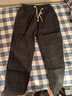 布恩普直筒加絨牛仔褲男冬季美式復古加厚褲子潮牌潮款百搭寬松闊腿長(cháng)褲 黑灰色（加絨） XL 【建議體重120-145斤左右】 曬單實(shí)拍圖
