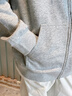 名創(chuàng  )優(yōu)品（MINISO）美式重磅開(kāi)衫連帽衛衣男款春秋季潮牌男裝一套穿搭配衛褲帥氣套裝 麻灰+麻灰(自由筆尖) L /175 (寬松重磅 休閑時(shí)尚) 曬單實(shí)拍圖