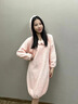 寵映浴袍女成人秋冬新款比棉吸水速干家用洗澡浴袍可穿可裹浴裙浴衣 櫻粉色[連帽] 均碼 (170) 寬松版型可穿80-200斤 曬單實(shí)拍圖