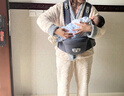 baby friend腰凳嬰兒坐凳寶寶背帶前后兩用多功能抱抱托外出抱娃神器彩虹灰 曬單實(shí)拍圖