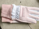 曇蓓漫兒童滑雪手套玩雪打雪仗女冬季溜冰騎行防水保暖加絨戶(hù)外五指手套 兒童玩雪手套（粉色） 均碼 【8-16歲】 曬單實(shí)拍圖