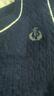 百圖betu女裝春季新款減齡學(xué)院風(fēng)撞色刺繡針織背心馬甲女2401T01 深寶藍 M 曬單實(shí)拍圖