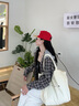 古由卡（GUUKA）matsui聯(lián)名款復古格子長(cháng)袖襯衫男士外套秋季2025新款潮流休閑襯衣 綠色 M 曬單實(shí)拍圖