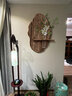 中古風(fēng)餐廳裝飾畫(huà)水培綠植入戶正門(mén)玄關(guān)造型墻壁畫(huà)電視背景墻掛畫(huà) A-木紋雅韻【FZH22+FZH27】 雙層無(wú)框砂巖工藝+置物架+仿真綠植 45*65CM 曬單實(shí)拍圖