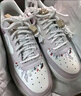 耐克NIKE女休閑板鞋空軍一號 AIR FORCE 1運動鞋IB8874-111粉白38 曬單實拍圖