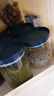 欣美雅食品密封罐玻璃罐茶葉罐子廚房儲物器皿玻璃瓶子五谷雜糧收納盒 玻璃密封罐800ml*3+標(biāo)簽+杯刷 曬單實拍圖