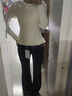 森馬（Semir）森柔牛仔|商場(chǎng)同款牛仔褲女街頭長(zhǎng)褲2025春季喇叭褲103125124003A 曬單實(shí)拍圖