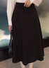 冶芷黑色a字長(cháng)裙女夏正裝傘裙職業(yè)裝面試裙子西裝半身裙 通勤職業(yè)高腰半身裙黑色 M 曬單實(shí)拍圖