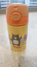 Nuby努比兒童保溫杯帶吸管便攜水壺小學(xué)生吸管杯黃色小熊 300ml 曬單實(shí)拍圖