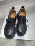 蜘蛛王厚底小皮鞋女2025新款英倫風(fēng)系帶單鞋真皮女士增高樂(lè )福鞋媽媽鞋 黑色 37 曬單實(shí)拍圖