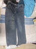 初唐牛仔褲男美式彎刀褲立體裁剪闊腿水洗復古直筒休閑長(cháng)褲 復古 2XL 曬單實(shí)拍圖