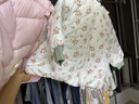乖奇熊【雙面穿】女童三防羽絨服秋冬季寶寶過年防風(fēng)外套嬰幼外出拜年服 奶油白/繁花朵朵 90 曬單實(shí)拍圖
