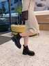 ZHR平底短靴女冬經(jīng)典復古瘦瘦踝靴子女加絨法式女靴 BL309A 黑色 37 曬單實(shí)拍圖