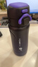 cica兒童保溫杯6-12歲男女小學(xué)生上學(xué)專(zhuān)用吸管水杯316不銹鋼大容量壺 黑紫 590ml(吸管+直飲+杯蓋) 曬單實(shí)拍圖