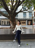 森馬（Semir）長(zhǎng)袖T恤女秋季兩面穿U領(lǐng)木耳邊蝴蝶結(jié)修身2025小性感10A525101003 曬單實(shí)拍圖