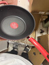 特福（Tefal）炒鍋有鈦不粘鍋家用炒菜鍋少油煙鍋32cm炒鍋佳溫紅心磁爐通用炒鍋 曬單實(shí)拍圖