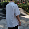 貓人（MiiOW）襯衫男短袖純色商務(wù)職業(yè)正裝男士白襯衫工裝外套襯衣男 白色 6XL  曬單實拍圖