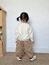 幼歌（YOUGE）嬰幼兒秋季新款純棉柔軟親膚毛衣寶寶萌趣抗起球上衣潮淺杏90 cm 曬單實(shí)拍圖