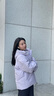波司登（BOSIDENG）25新款羽絨服女短款寬松休閑通勤連帽冬季舒適保暖外套B250245202 風(fēng)鈴淡紫6453 M 165/88A 體重約110-120斤 曬單實(shí)拍圖