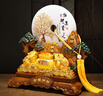 嫣設(shè)計(jì)金蟾招財(cái)擺件聚寶盆客廳公司生意興隆店鋪喬遷開(kāi)業(yè)大吉禮物高檔 金蟾納財(cái)紫檀色尺寸：30*16*30cm 曬單實(shí)拍圖