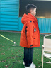 波司登（BOSIDENG）25新款羽絨服男女童5A抗菌絨極寒連帽冬加厚保暖外套T250242317Q 【趨勢推薦】波波暖橙2284 130 /64 約 115-130cm 26kg 曬單實(shí)拍圖