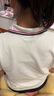 羅蒙男童短袖polo衫校園服飾春夏T恤女童班服 條紋白色短袖POLO衫160 曬單實(shí)拍圖