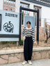 安踏（ANTA）自由褲 | 繭型褲女秋冬新款寬松高腰顯瘦遮肉休閑褲加絨保暖長(cháng)褲 基礎黑-1 M (女165) 曬單實(shí)拍圖