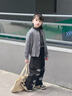 女童針織外套秋裝2025新款初中生毛衣開衫兒童裝韓系灰色上衣春秋 單件-灰色針織毛衣 150 曬單實拍圖