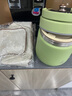 麥舒特德國保溫飯盒304不銹鋼燜燒杯上班族便攜帶飯桶湯壺超長(cháng)24小時(shí) [牛油果綠]+贈304勺筷 曬單實(shí)拍圖