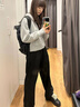 班尼路外套女開(kāi)衫衛(wèi)衣女裝春秋冬新款休閑顯瘦短款上衣服連帽小個(gè)子女生 灰#純色 【高支柔綿】 M 曬單實(shí)拍圖