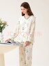 芬騰睡衣女士純棉春秋季新品花邊V領(lǐng)碎花家居服套裝軟棉棉 曬單實(shí)拍圖
