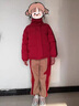 G.duck小黃鴨女童棉服套裝冬季2025新款兒童過(guò)年衣服女孩中大童兩件套 酒紅色棉衣+褲子套裝 110 建議100-110cm4-5歲 曬單實(shí)拍圖