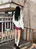 歐貝汐毛衣女秋冬加絨v領(lǐng)中長款白色軟糯寬松打底衫慵懶風(fēng)針織衫上衣潮 米白色 均碼 【建議80-120斤】 曬單實拍圖