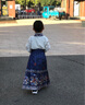 小淘孩兒童古裝漢服男女童春秋國(guó)學(xué)服國(guó)風(fēng)馬面裙三字經(jīng)中秋演出服 藍(lán)120 曬單實(shí)拍圖