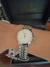 上海（SHANGHAI）手表女士 教師節禮物 白月光女表 優(yōu)雅自動(dòng)機械腕表 間金鋼帶3085 曬單實(shí)拍圖
