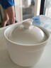 京東京造 燉盅 陶瓷湯碗蒸蛋燕窩輔食碗家用帶蓋贈勺子純白460ml 曬單實拍圖