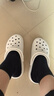 卡駱馳（crocs）經(jīng)典云朵Clog女沙灘洞洞鞋涼拖鞋206750 206750-100  35  曬單實(shí)拍圖
